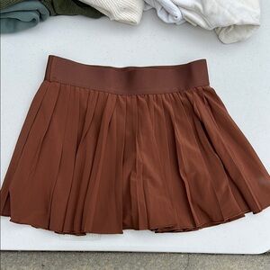 Aritzia Brown Skater Mini Skirt